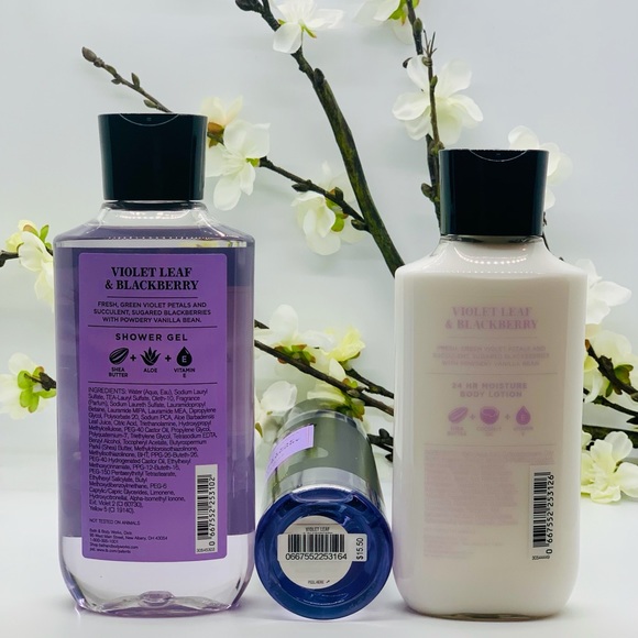 Bath & Body Works Violet Leaf & Blackberry 3Pc Set - Picture 3 of 6